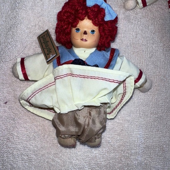 NOS Vintage Springford Raggedy Ann & Andy Porcelain Face Sailor Outfit Doll Set - Picture 3 of 7